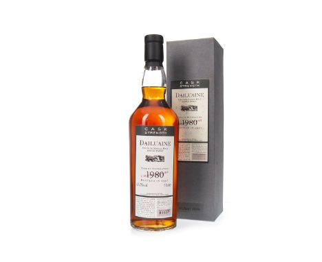 DAILUAINE 1980 FLORA & FAUNA CASK STRENGTH Single Malt Scotch Whisky Bottled 1997, bottle no. 1137. 70cl, 63% volume, in cart