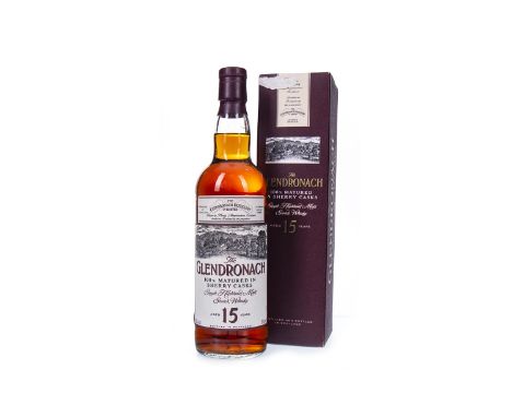 GLENDRONACH AGED 15 YEARS Single Malt Scotch Whisky Matured in sherry casks. 70cl, 40% volume, in carton.Condition Reports:A 