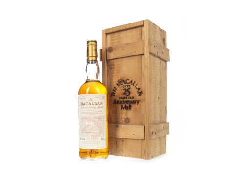 MACALLAN 1965 ANNIVERSARY MALT 25 YEARS OLD Single Malt Scotch Whisky Bottled 1990. 75cl, 43% volume, in wooden box.Condition