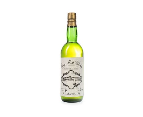 BRUICHLADDICH 1969 Single Malt Scotch Whisky Bottled in 1979 for Baird, Black Rock, Islay. 26 2/3 fl.oz, 104° proof.Condition