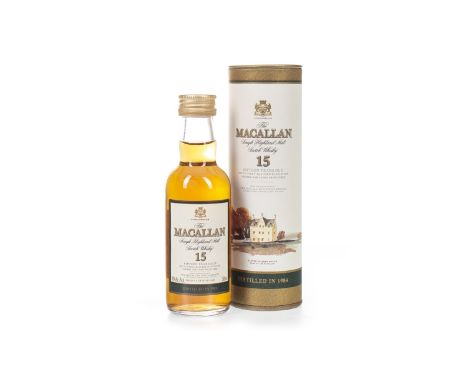 MACALLAN 1984 15 YEARS OLD MINIATURE Single Malt Scotch Whisky Matured in sherry casks. 5cl, 43% volume, in tube.Condition Re