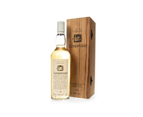 LINKWOOD AGED 12 YEARS FLORA & FAUNA - FIRST RELEASE Single Malt Scotch Whisky 70cl, 43% volume, in wooden box.Condition Repo