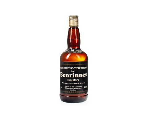 BENRINNES 1962 CADENHEAD'S 18 YEARS OLD Single Malt Scotch Whisky Distilled March 1962, bottled December 1980. 75cl, 46% volu