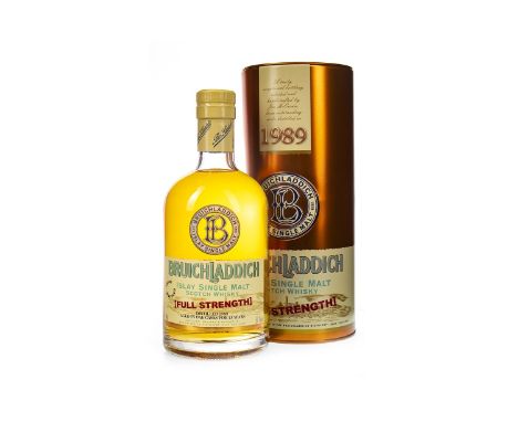 BRUICHLADDICH 1989 FULL STRENGTH AGED 13 YEARS Single Malt Scotch Whisky 70cl, 57.1% volume, in tin. Condition Reports:A cond