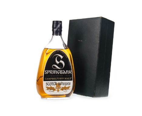 SPRINGBANK PEAR SHAPED BOTTLE Single Malt Scotch Whisky Believed to have been distilled in 1919, aged 50 years due to the str