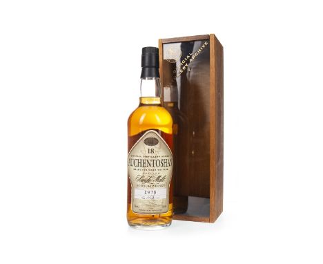 AUCHENTOSHAN 1978 AGED 18 YEARS Single Malt Scotch Whisky Bottled 1997. 700ml, 58.8% volume, in box. Condition Reports:A cond