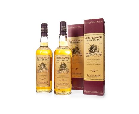 GLENMORANGIE MILLENNIUM MALT AGED 12 YEARS (2) Single Malt Scotch Whisky Matured in first fill casks. 70cl, 40% volume, in ca