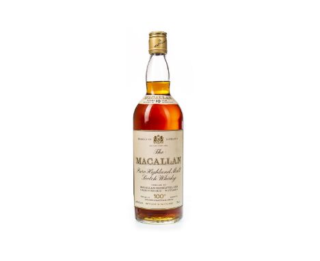 MACALLAN 100° PROOF 10 YEARS OLD Single Malt Scotch Whisk Matured in sherry wood, 75cl, 100° proof.Condition Reports:A condit