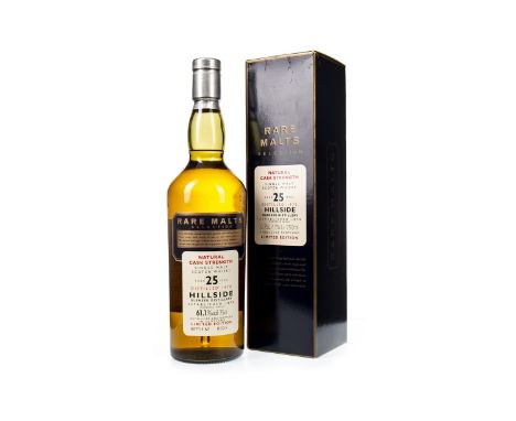 HILLSIDE 1970 RARE MALTS AGED 25 YEARS Single Malt Scotch Whisky Bottle no. 25. 75cl, 61.1% volume, in carton.Condition Repor