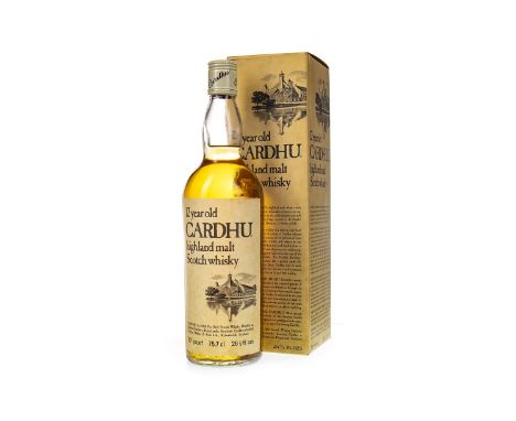 CARDHU 12 YEARS OLD 70° PROOF Single Malt Scotch Whisky 26 2/3 fl.oz (75.7cl), 70° proof, in carton. Condition Reports:A cond