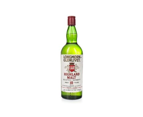 LONGMORN-GLENLIVET AGED 10 YEARS 26 2/3 FL.OZ Single Malt Scotch Whisky 26 2/3 fl.oz, 70° proof.Condition Reports:A condition