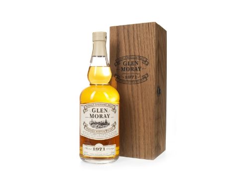 GLEN MORAY 1971 AGED 28 YEARS Single Malt Scotch Whisky 75cl, 43% volume, in wooden box. Condition Reports:A condition report