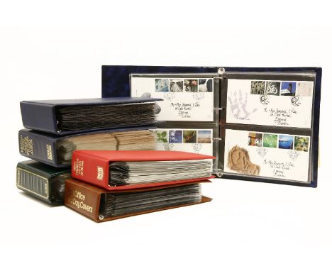 A collection of Royal Mail postcards (PHQs), together with a quantity of first day covers in albums (9 albums)