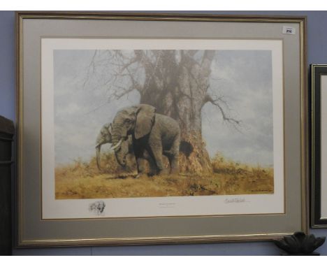 David Shepherd (British b.1931)Baobab and FriendsOffset lithograph printed in colours, signed and numbered 474/950 in pencili