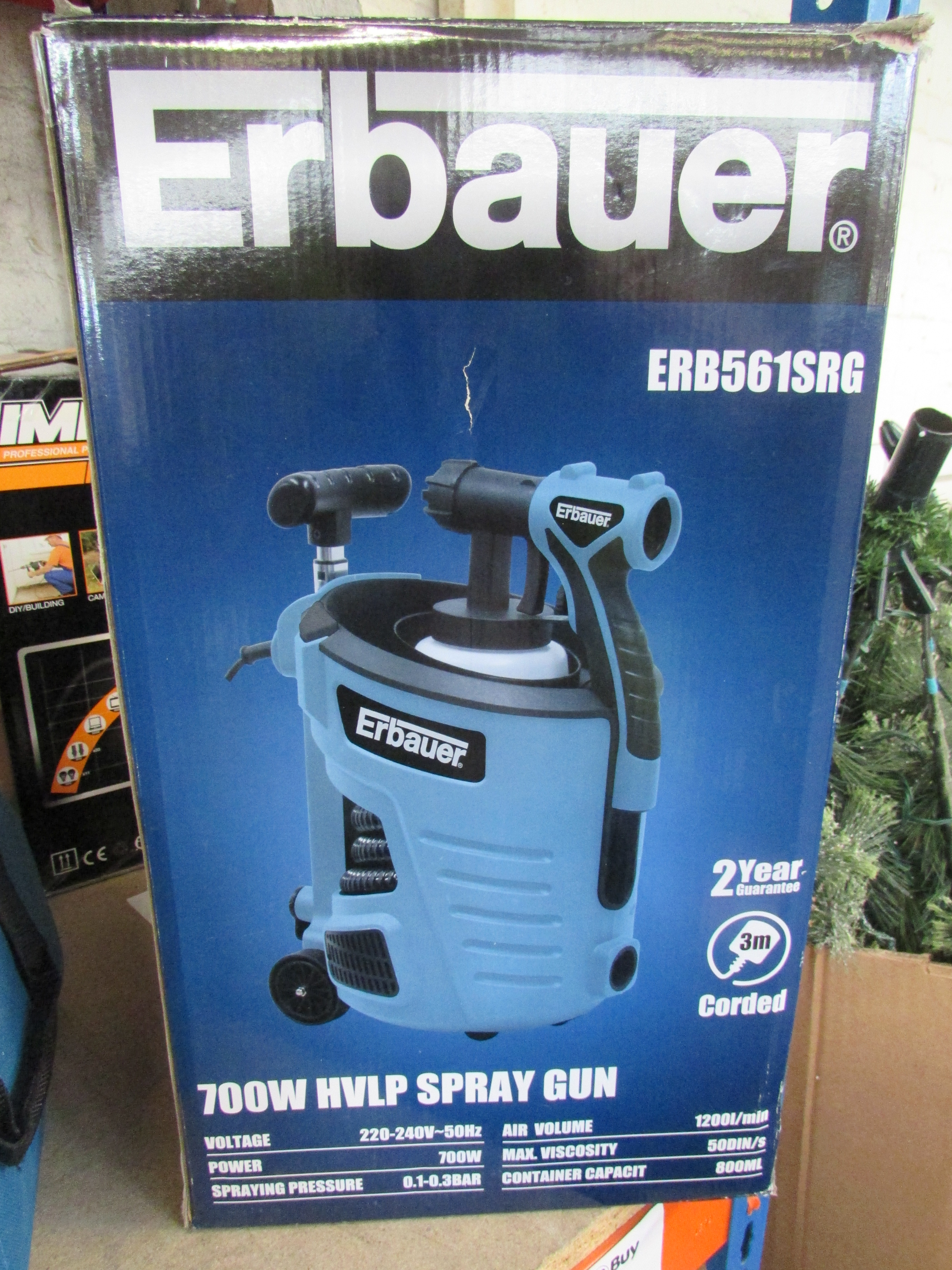 Erbauer Erb561Srg 700W Hvlp Electric Spray Gun 220240V