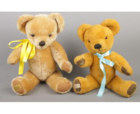 Two Merrythought jointed teddy bears.  