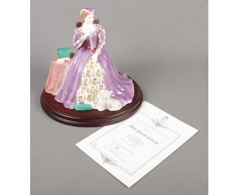 A limited edition Royal Worcester figure depicting Mary Queen of Scots from the Queens of Britain Collection. With original d