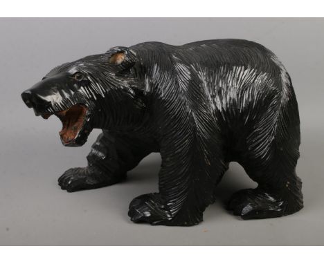 A large Japanese carved water bear Length approx 44cm  