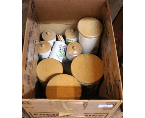 Portmeirion and Royal Worcester storage jars