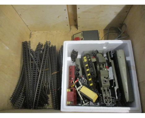 Hornby Triang double OO gauge model railway items to include two locomotives, rolling stock, track and accessories 