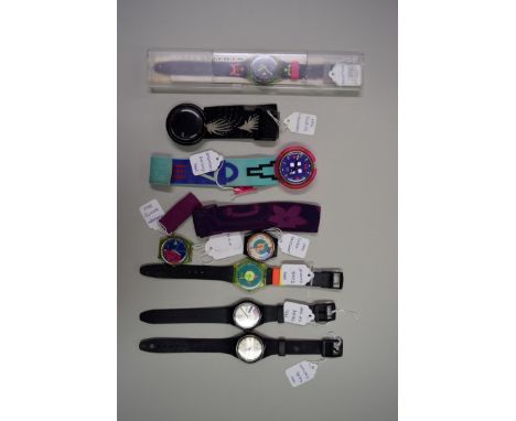 Swatch Watch: eight various 1991 Swatch watches.