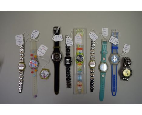 Swatch Watch: ten various 21st century Swatch watches.