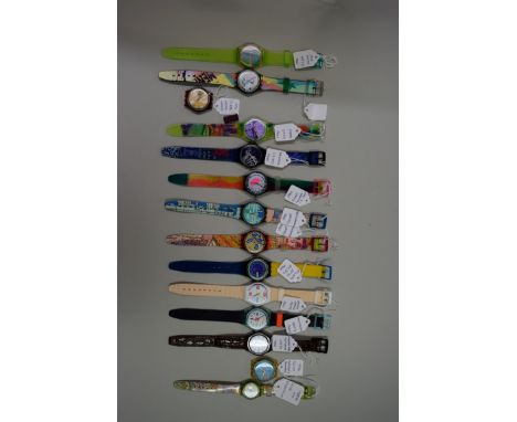 Swatch Watch: fourteen 1990 Swatch watches.