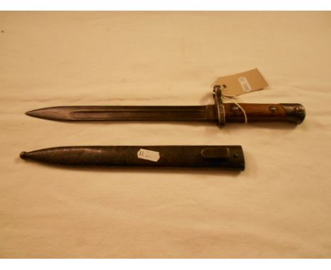 An Austrian WWI bayonet with scabbard