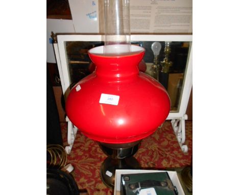 An oil burning lamp