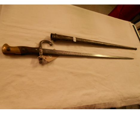 A French Gras bayonet and scabbard