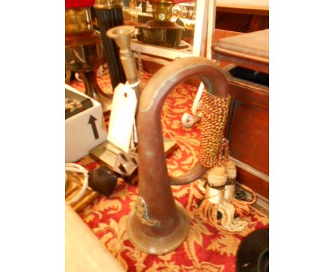 A Royal Artillery copper and brass bugle