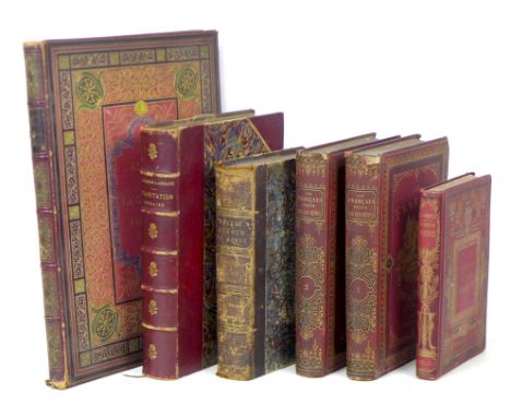 Bindings: a collection of six French late 19th century books, comprising Album de la Comedie Francaise, F. Febvre and T. John
