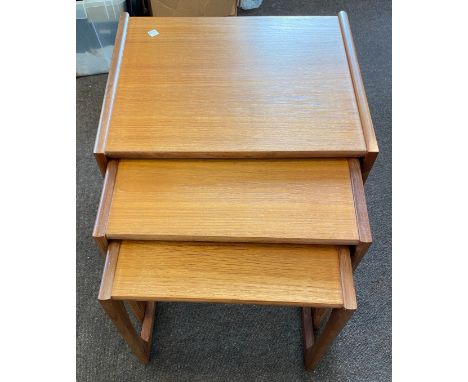 Vintage mid century G-Plan Quadrille teak nest of tables 