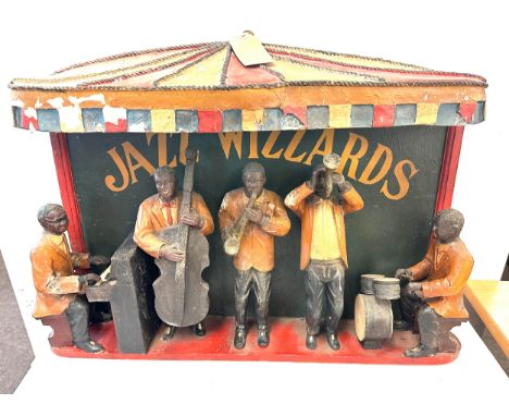 Vintage Jazz Wizzard wall hanging model measures approx 19 inches tall 24 inches wide 