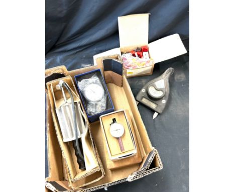 Selection of vintage gauges, battery testers etc 