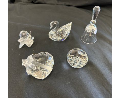 Selection of Swarovski glass figures 