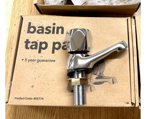 5 pairs of brand new in box, basin taps 