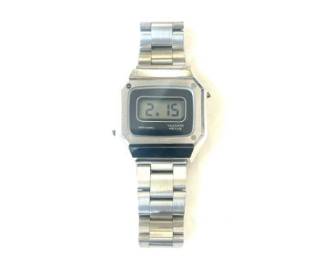 Vintage swiss made Vulcain gents digital wrist watch 