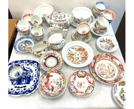 Assortment of china cups, saucers, jugs etc maker H&amp;S 