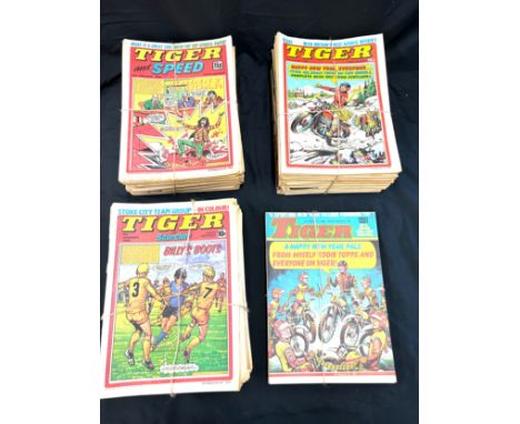 Large selection of vintage Tiger and Scorcher magazine issues dating from 1979 - 1983 