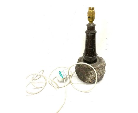 Vintage Cornish Serpentine light house lamp 