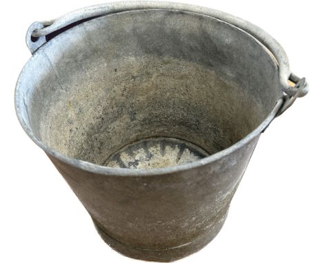 Galvanished vintage small bucket, approximate height 10 inches, diameter 9 inches 