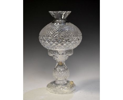 Waterford crystal glass table lamp, 34cm high  