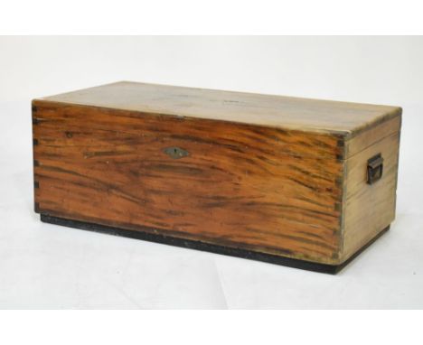 Late 19th Century pine trunk, grained to simulate exotic hardwood, 100cm wide  