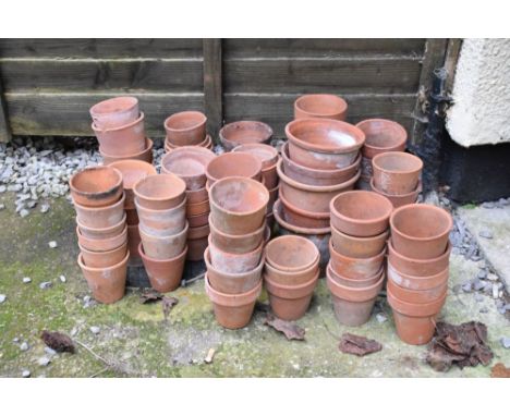 Large selection of terracotta garden pots, largest 13cm high (approximately 80)  