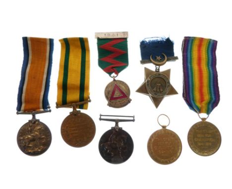 British First World War Medal group awarded to 327Dvr.E.F.Willis RA comprising War Medal, Victory Medal and Territorial War M