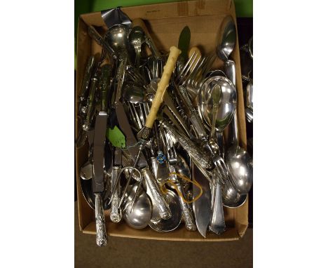 Assorted silver plated wares to include cased fish knives and forks, sugar caster, etc  