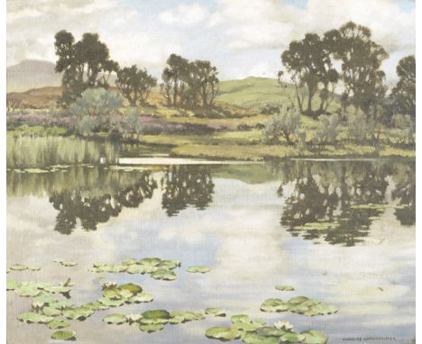 Charles Oppenheimer RSA RSW (British, 1876-1961)A Galloway lochan signed 'CHARLES OPPENHEIMER' (lower right)oil on canvasboar