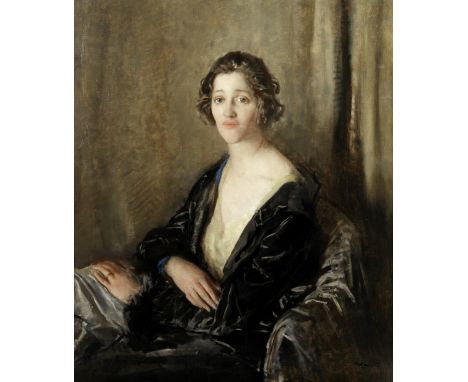 Sir Walter Westley Russell, RA, RWS, NEAC (British, 1867-1949)Portrait of Mrs Jaggersigned 'WRussell' (lower right) oil on ca