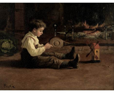 Carl Haag, O.W.S. (German, 1820-1915)The toy windmill signed 'HAAG' (lower left)oil on panel 21 x 27cm (8 1/4 x 10 5/8in).Foo
